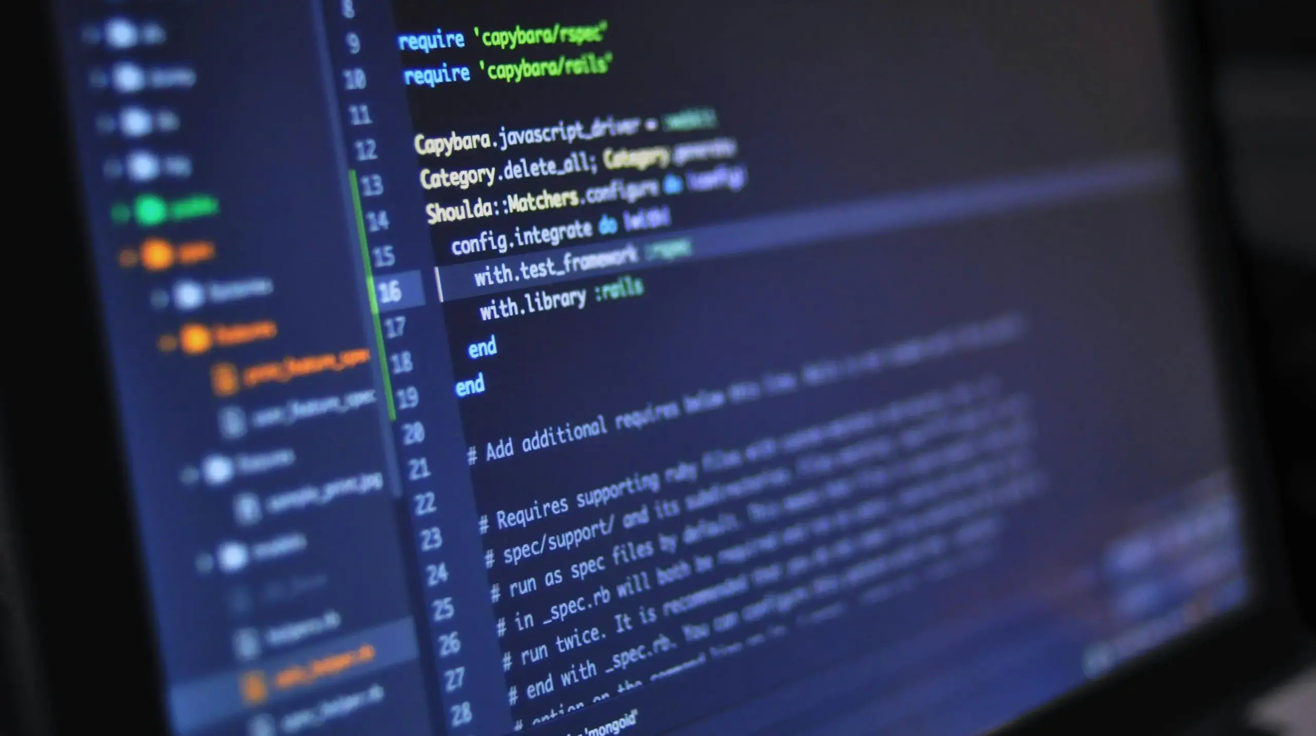 SERVICEページのサイト制作で使っているプログラミング画面
